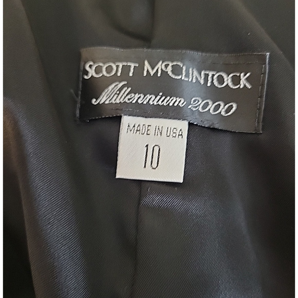 Vintage Strapless Velvet Midi Dress Scott McClintock Old Hollywood 90s Size 10 - Picture 5 of 10